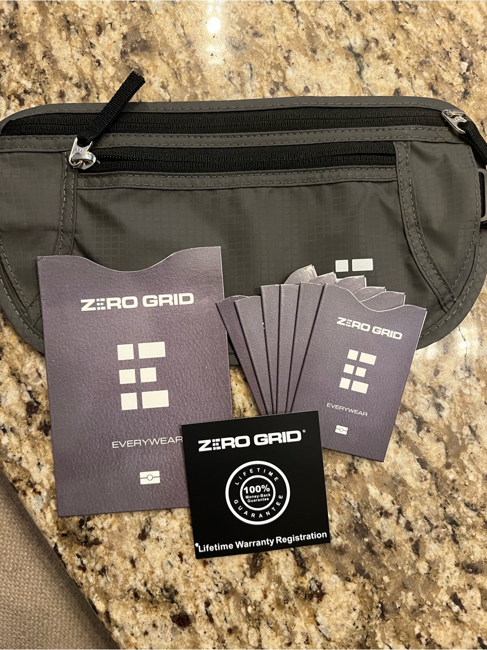 Black Travel Wallets Waist Pack - Lightweight Travel Belt Bag